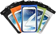 ZONADA IPX8 Waterproof Camera Mobile Phone Pouch Dry Bag PVC Case for Kayaking, Boating, Fishing: Submersible Design for Extreme Conditions (Clear)