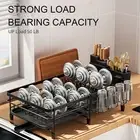 AU (Black)Dish Drying Rack Multifunction Rust Proof Expandable Plate Drainer