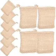 Baluue 10pcs Net Bar Soap Pouch Soap Foaming Net Bathing Soap Pouch Soap Exfoliating Bath Soap Pouch Soap Foaming Pouch Bathing Supply Soap Maker Ramie