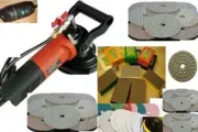 Wet Grinder Concrete Sander Granite Diamond Hand Polishing Pad abrasive BUFF