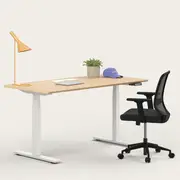 Recess Active Bundle | Ergonomic Chair Desk | Home Office Furniture Packages, Night / Small - 120W x 70D (cm) / Maple/White