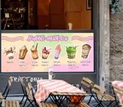 3D Bubble Tea G231 Pearl Tea Shop Window Stickers Vinyl Wall Mural Decals Honey
