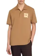 Sandro Polo Shirt With Flower Patch