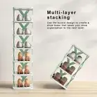 Folding Shoe Cabinet Space Saving 5/6/7 Tiers Shoe Rack Storage Organizers AU
