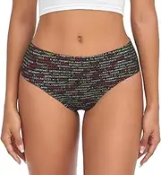 [SAAKE] Programmer Programming Code Print Women's Briefs XS S M L XL XXL 3XL 4XL Plus Size Briefs Bikini Ladies Underpants