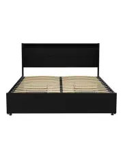 [Artiss] Queen Size Led with 4 Drawers Bed Frame in Black