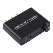 192Khz Dac Adapter Hd Hifi Optical To Rca+3.5Mm Headphone 5.1 Channel Digital Audio Converter With Volume Control