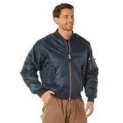MA-1 Bomber Jacket Flight Coat Air Force Military Navy Blue Reversible XXS - 6XL