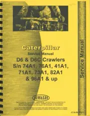 Caterpillar D6, D6C 71A,73A,74A,76A,82A,83A,96A workshop manual photocopy