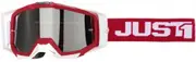 Just1 Iris Track Motocross Goggles, white-red for Men One Size White Red