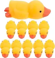 10Pcs Yellow Duck Toys - Mini Squeeze Fidget Sensory Balls for Kids and Adults, Anxiety Relief, Party Favors, Pocket-Sized, Material