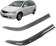 Auto Side Window Wind Deflectors Visors Black Rain Guard Door Visor Vent Shade Dark Smoke Ventvisor Compatible with Odyssey 1999-2023(Compatible with Odyssey 05-07)
