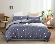 Tolhurst Super King Size Bed Quilt Doona Duvet Cover Set M447 Grey