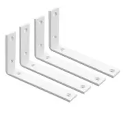 Floating Shelf Brackets Heavy Duty 7 Inch, 1/5 Inch Thicken White Shelf Bracket
