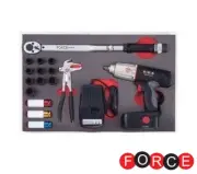 Force 4175 17pc 1/2" Dr. Impact Socket Torque Wrench & Cordless Impact Gun Set