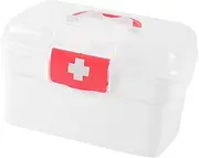 Perfeclan Medical First Aid Box Medical Case Large Size Divided Compartment Emergency Storage Box Small Medicine Box Travel Toy Camping