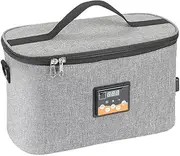 Portable Car Food Warmer,MoreChioce 12V Food Heating Lunch Box Personal Microwave Electric Insulated Grey Lunch Box Heated Lunch Boxes