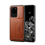For Samsung Galaxy S20 Ultra Case, PU Leather Wild Horse Cover, Coffee