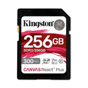 【Kingston 金士頓】CanvasReactPlus SD SDR2/256GB 記憶卡(SDR2/256GB)