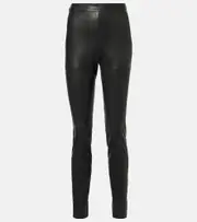[Polo Ralph Lauren] Polo Ralph Lauren Sandy leather leggings AU 6 black