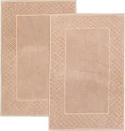 Trends Alley Bourgeois Luxury Bath Mats (Set of 2) | 50 x 80cm | 1000 GSM, Combed Cotton Bathroom Mats | Hotel Quality Floor Towels [Not a Bath Rug] | Soft, Absorbent & Machine Washable