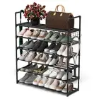 Hsscblet 6 Tiers Metal Shoe Rack,Adjustable Shoe Shelf Storage Organizer with