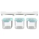 3pc Joseph Joseph CupboardStore Shelf Storage Food Container Set Light Opal Blue