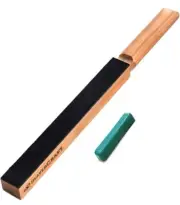 BeaverCraft Leather Strop for Knife Sharpening Strop with Polishing Compound
