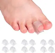Hammer Toe Straightener Corrector - Bunion Corrector for Women Big Toe, Toe Straighteners for Curled Toes, Crooked, Overlapping Toes, Toe Spacers for Women/Men (12 Pack, Small Size)
