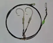 Deep Drop Rig - 400lb mono (2) 14/0 Mustad Circle Hooks