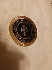 Thick Heavy Solid Brass Drink Coaster AMACO Company 100 Anniversary