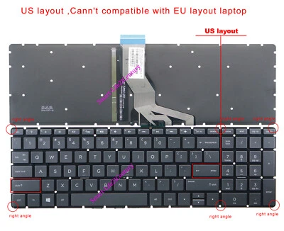New for HP 15-CB 15-CU 15-DY 17-AE CU0010NR 17-ae100 laptop Keyboard US backlit