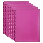 6PK Marbig 20-Pocket A4 Refillable Document Display Book - Translucent Pink