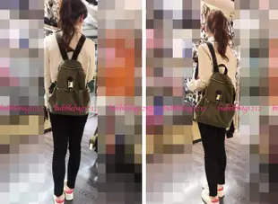 韓國真皮牛皮配尼龍布多口袋款後背包～黑色   藍色   綠色