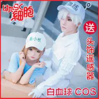 在飛比找蝦皮購物優惠-工作細胞cos白細胞白血球cosplay全套服裝假髮鞋子帽子