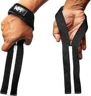 Weightlifting House Wrist Straps for Olympic Weight Lifting, Snatch, Pulls and Deadlifts. Neoprene Padding for Extra Comfort