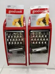 2-Good Cook 15610 Red Stainless Steel Multi-Functional Cheese Flat Grater 10 in.