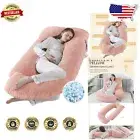 Soft Dutch Velvet J-Shaped Full Body Maternity Pillow for Ultimate Sleep Support
