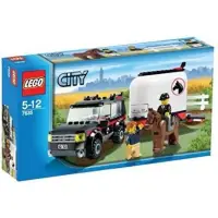 在飛比找蝦皮購物優惠-LEGO 樂高 7635 CITY 城市 四驅載馬拖車 二手