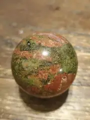 Unakite Sphere Ball Orb Marble 37.7mm, 86g