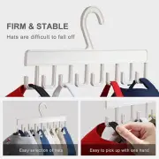2Pcs Hat Hangers Closet Organizer Baseball Caps Racks 16 Hooks White Space Saver