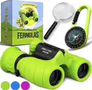 Kids Binoculars-8x21-complete Set With Magnifying Glass For 4 5 6 7 8 Year Old Boys & Girls