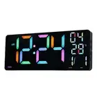 39CM LED Digital Wall Clock with Color Changing Display for Home and Office Use