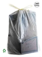 [ 200 Count ] 13 Gallon White Tall Kitchen Garbage Bags