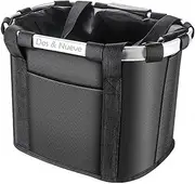 Dos & Nueve, Foldable Bicycle Basket with Detachable Pet Carrier, Dog Bike Basket, Rugged Desige，Shopping Bag