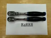 Snap-on Tools NEW 2PC 3/8" Drive POWER BLUE Soft Grip Flex & Fixed Ratchet Set