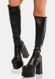 [Lamoda] Compliment Chunky Platform Knee High Boots