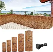 Natural Reed Fencing Rolls, Bamboo Privacy Fence Screen for Garden, Decorative Fence for Outdoor Privacy Screening, Sun Blocking, Decorative Divider(H1.53xL15m/H5xL49ft)