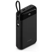 Cygnett ChargeUp Maxx 40K mAh Power Bank with Built-in USB C Cable (Black)