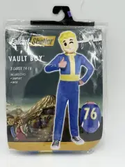 Fallout Vault Boy Halloween Costume Child Size X-L 14-16 New